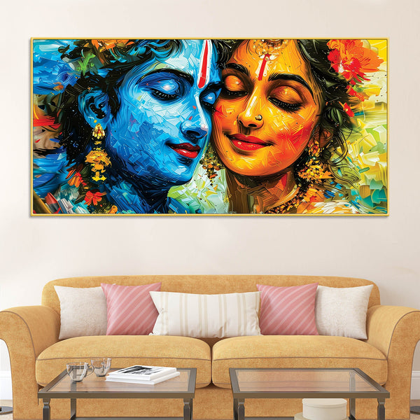 Large Size Painting of Radha Krishna