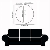 Premium Golden Splash Art  Semi Circle Frames Set Of 2
