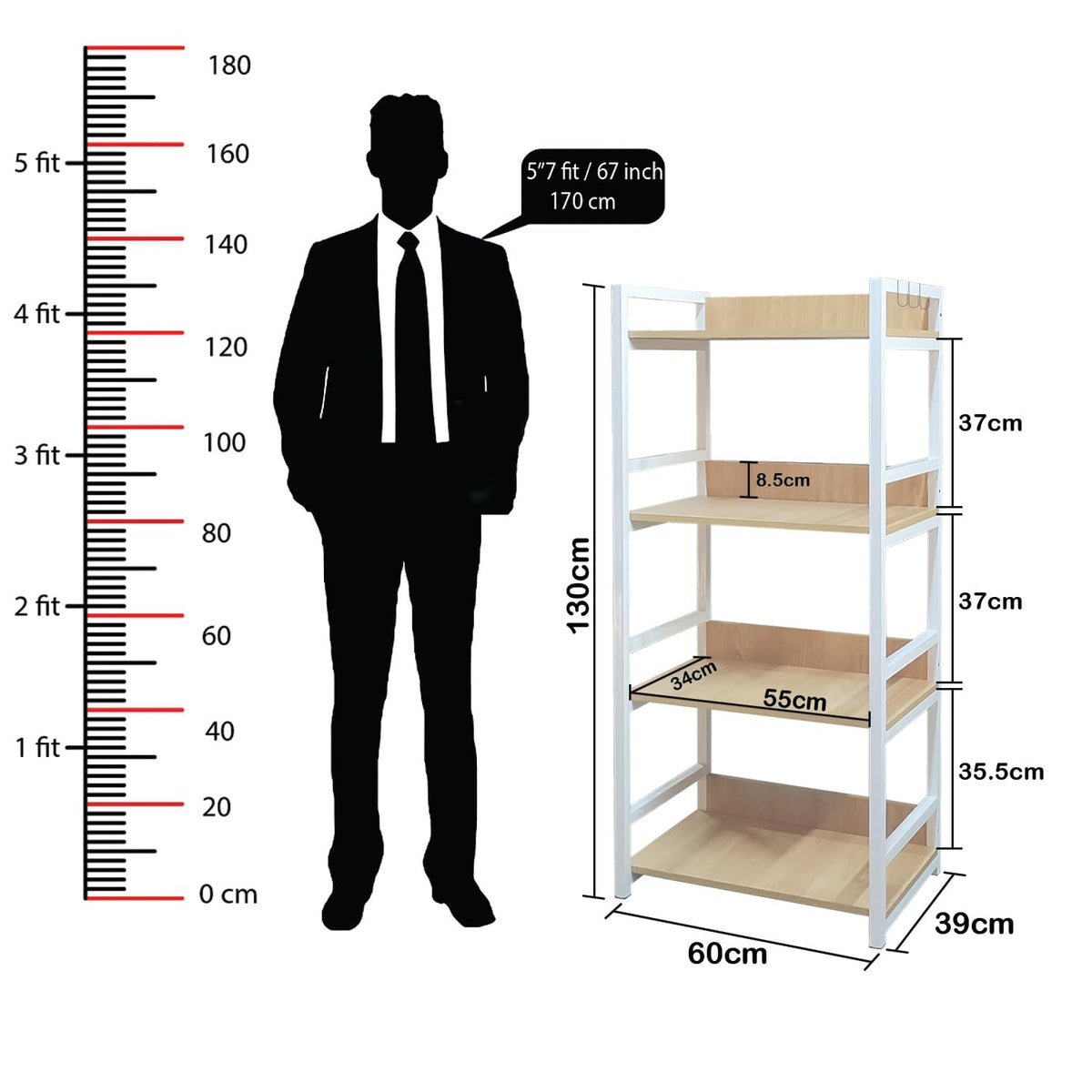 3-Tier Storage Shelf for Kitchen Essentials
