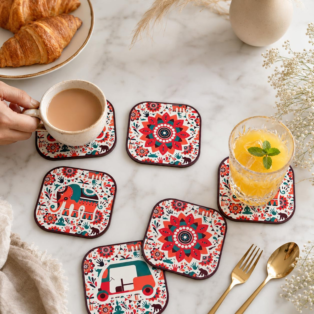 Premium Tea Coaster Set for Daily Use