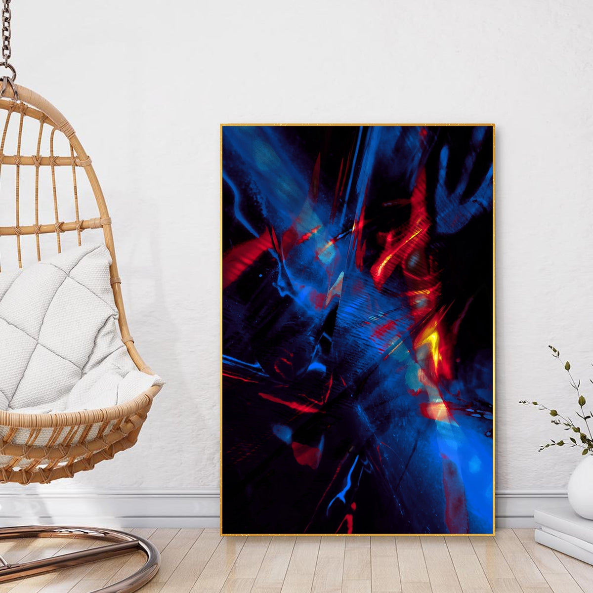 Abstract Pattern Floating Canvas Wall Painting
