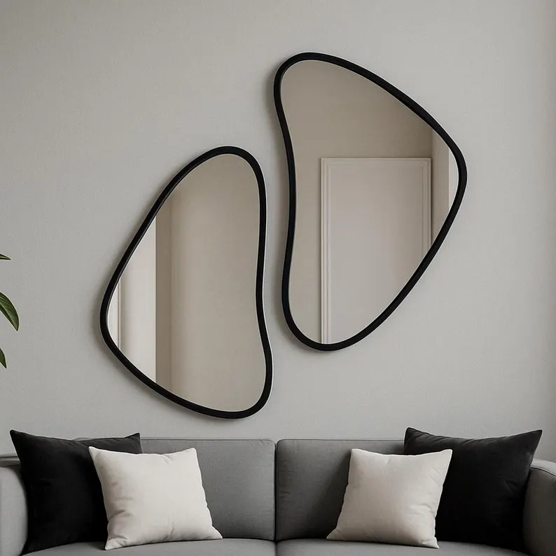 Abstract Wall Mirror Set | Irregular Shape Decorative Mirrors