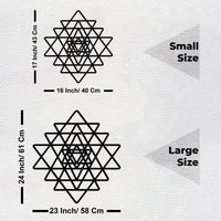 Beautiful Sri Yantra Black Color Design Wooden Wall Hanging