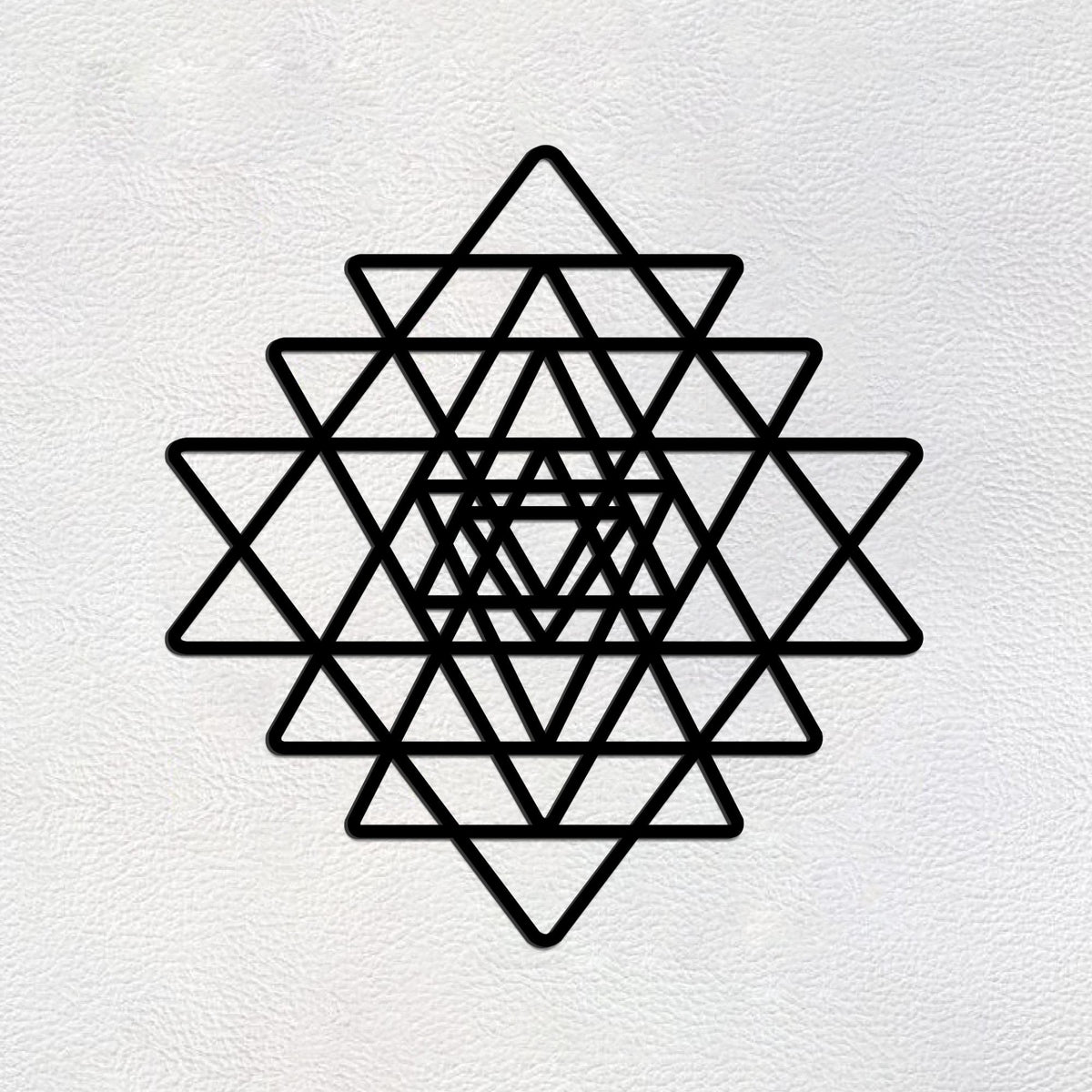 Beautiful Sri Yantra Black Color Design Wooden Wall Hanging