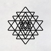 Beautiful Sri Yantra Black Color Design Wooden Wall Hanging