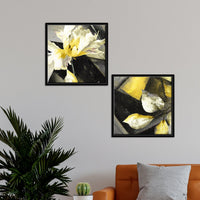 Beautiful White Flower Wall Painting of 2 Pieces Floating Frame