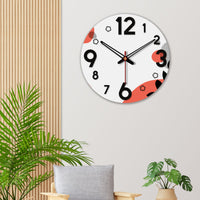 Color Spots Printed Wooden Wall Clock