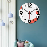 Color Spots Printed Wooden Wall Clock
