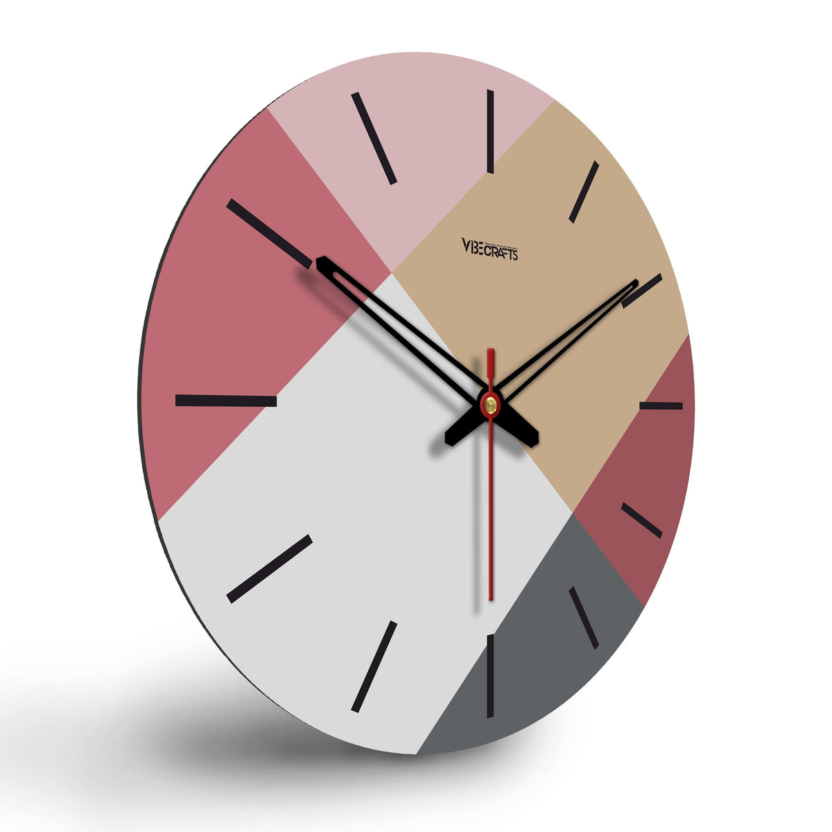 Colourful Palette Wooden Wall Clock For Living Room