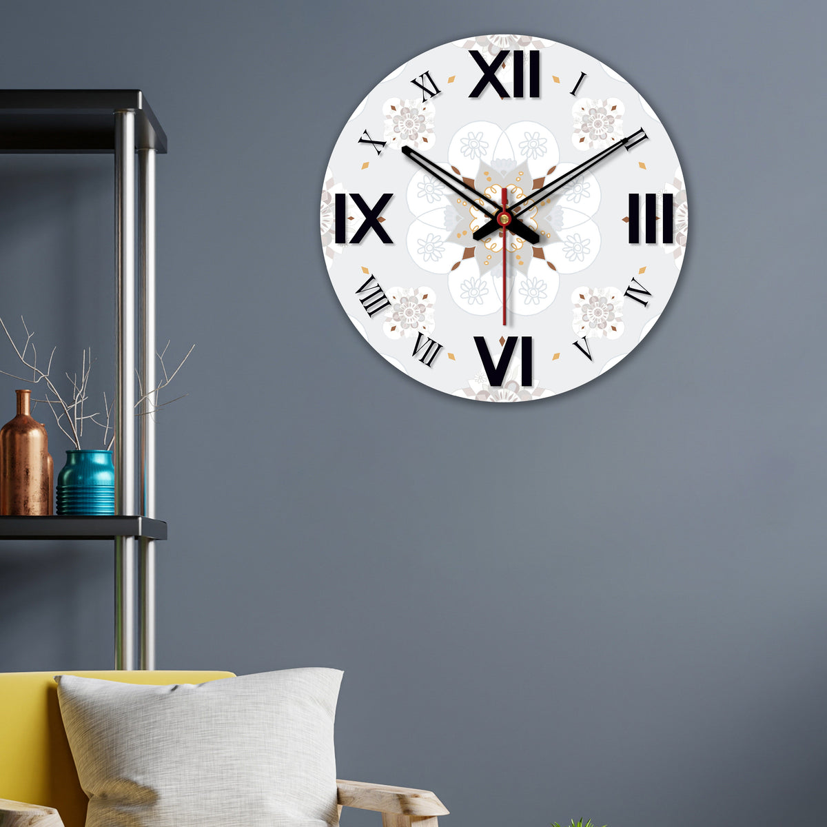 Decorative Pattern Wooden Wall Clock