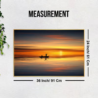 Beautiful Sunset Wall Painting Floating Canvas