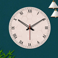 Geometric Shape Wooden Wall Clock For Living Room