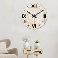 Layers of Hexagon Wooden Wall Clock