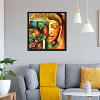 Lord Buddha Floating Canvas Wall Painting Frame