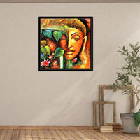 Lord Buddha Floating Canvas Wall Painting Frame