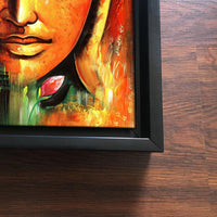Lord Buddha Floating Canvas Wall Painting Frame