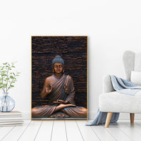 Lord Buddha Floating Canvas Wall Painting