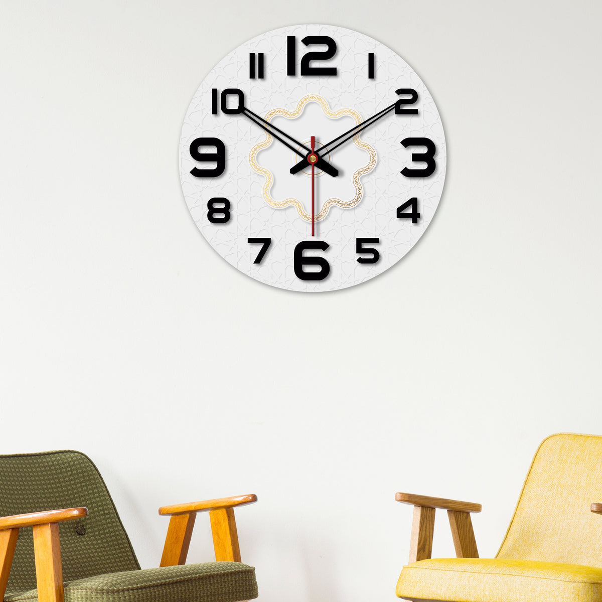 Luxurious Design Printed Wooden Wall Clock