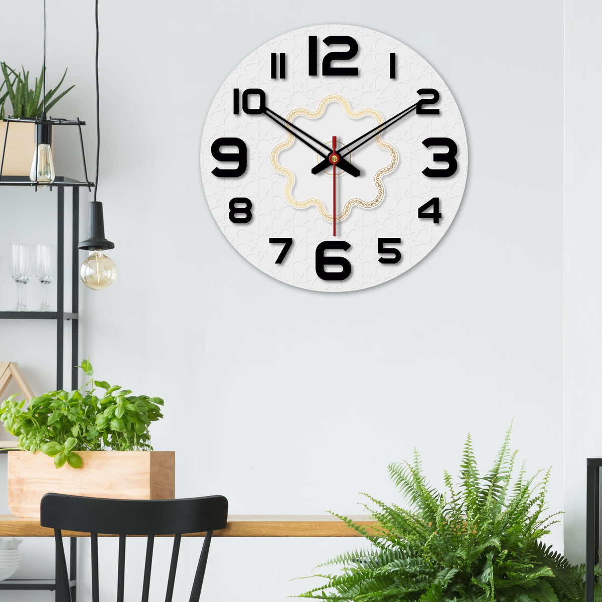 Luxurious Design Printed Wooden Wall Clock