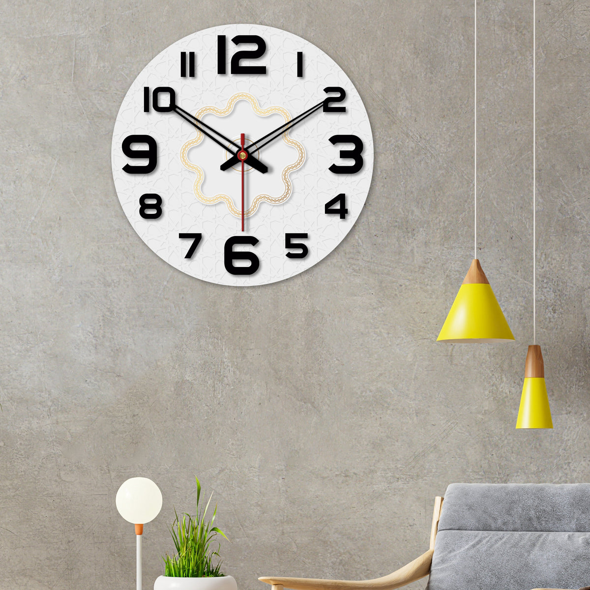Luxurious Design Printed Wooden Wall Clock