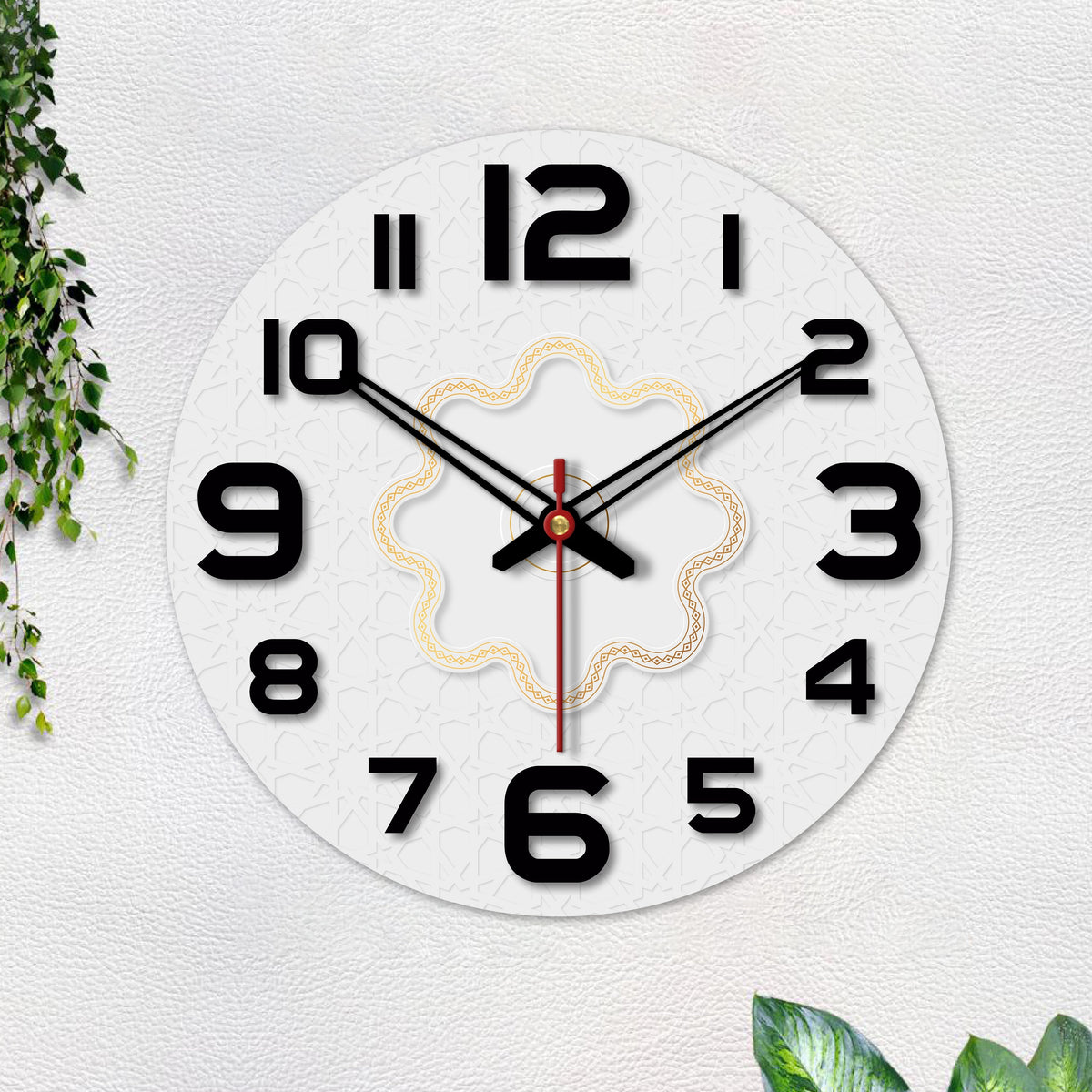 Luxurious Design Printed Wooden Wall Clock