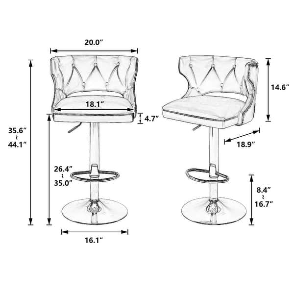 Luxury Royal Green Velvet Bar Lounge Chair with Gold Base
