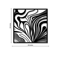 Tiger Stripes Abstract Square Metal Art Wall Decor