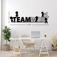 Motivation Quote Team Work Metal Art Office Wall Decor