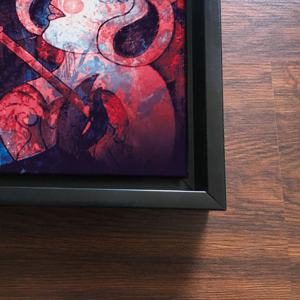 Mandala Eye & Radha Krishna Wall Painting of 2 Pieces Floating Frame