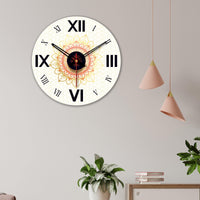 Mandala Pattern Design Wooden Wall Clock