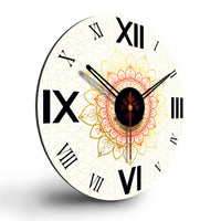 Mandala Pattern Design Wooden Wall Clock