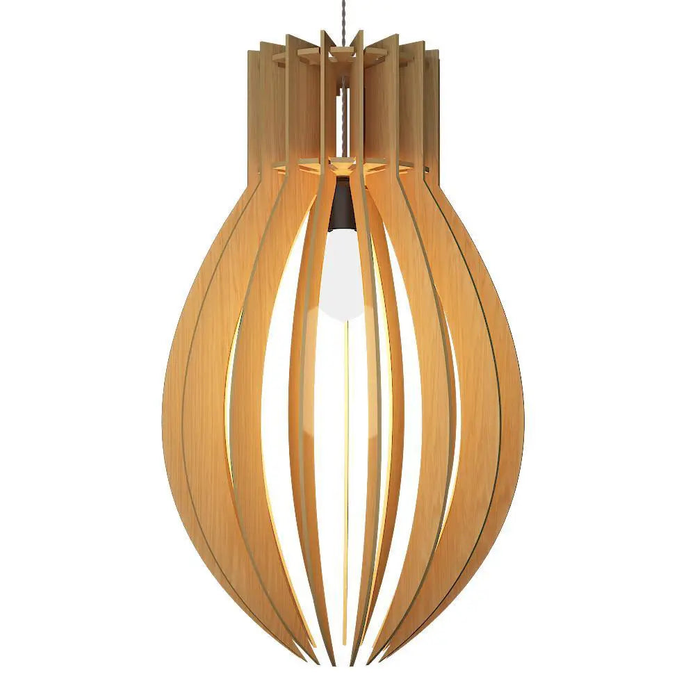 Modern Design Oval Shape Wooden Ceiling Lamp For Home Decoration, Living Room
