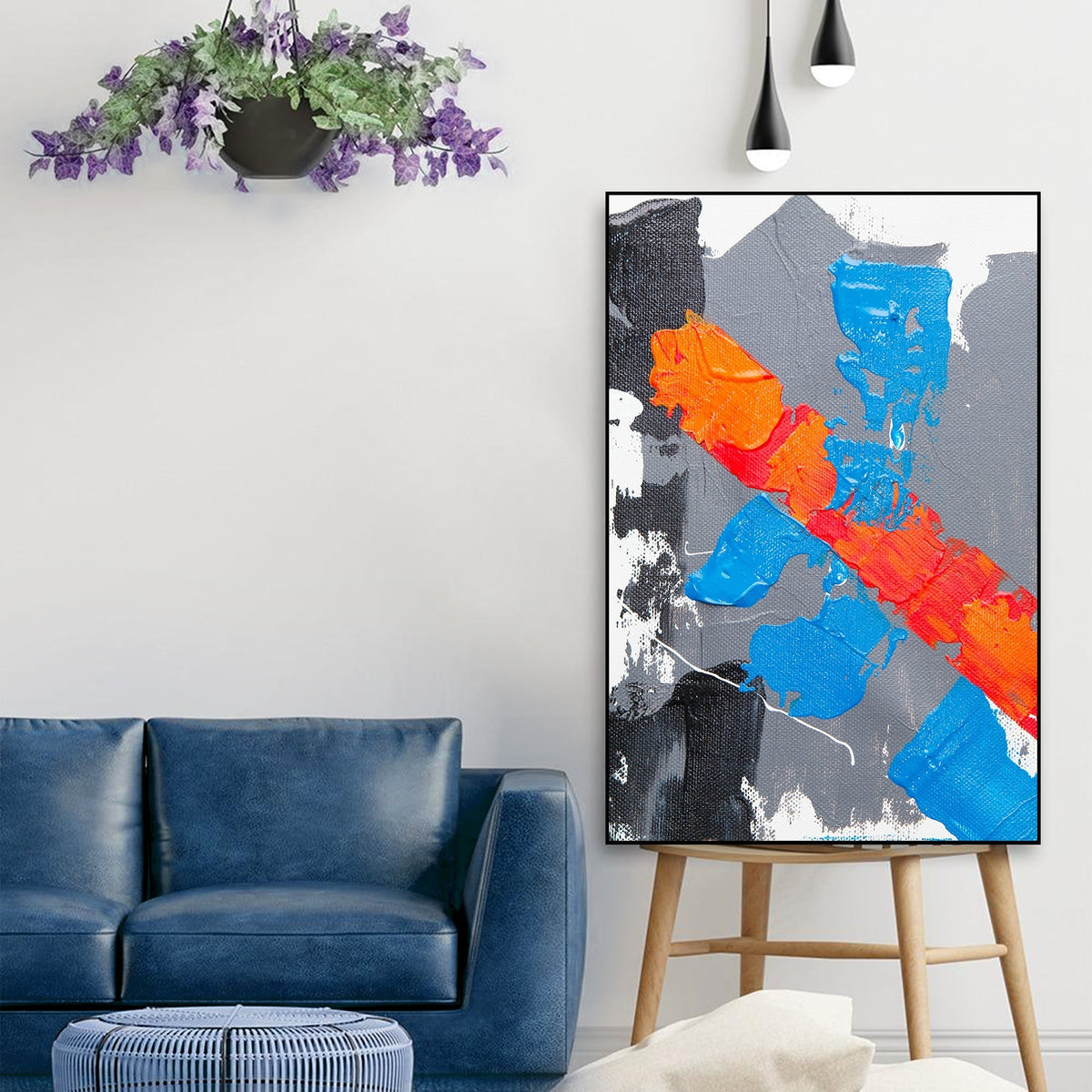 Modern Abstract Art Floating Canvas Wall Painting