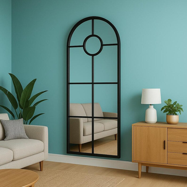 Modern Arched Window Wall Mirrorr | Large Frame Mirror (3 piece)
