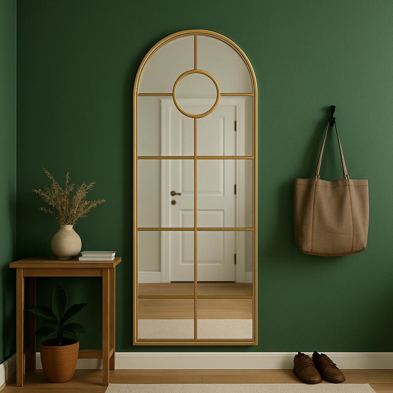 Modern Arched Window Wall Mirrorr | Large Frame Mirror (3 piece)