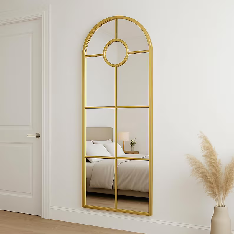 Modern Arched Window Wall Mirrorr | Large Frame Mirror (3 piece)