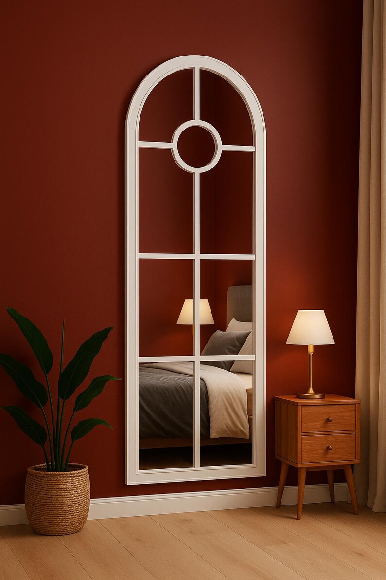 Modern Arched Window Wall Mirrorr | Large Frame Mirror (3 piece)