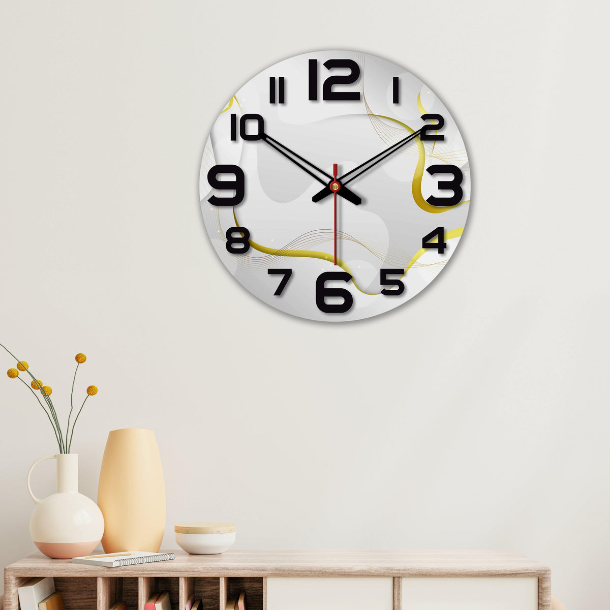 Modern Design Wooden Wall Clock