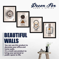 Modern Geometric Shapes Hanging Wall Frame Set of Four