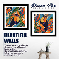 Premium 2 Pieces Wall Frame Painting of Abstract Bird