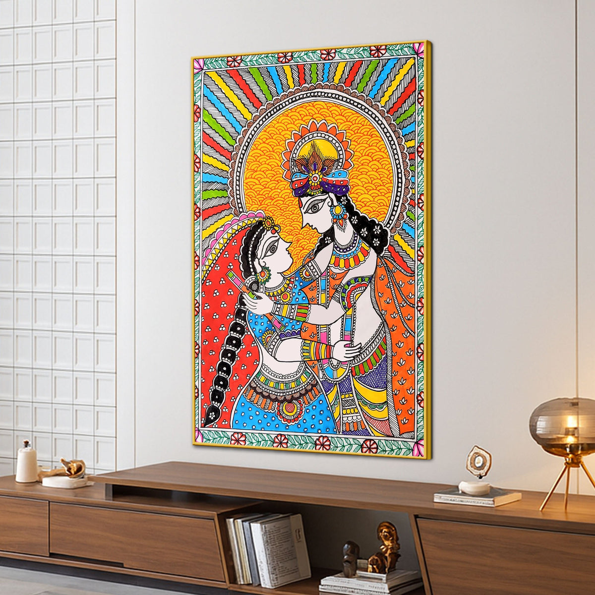 Devotion Radha Krishna Canvas Painting
