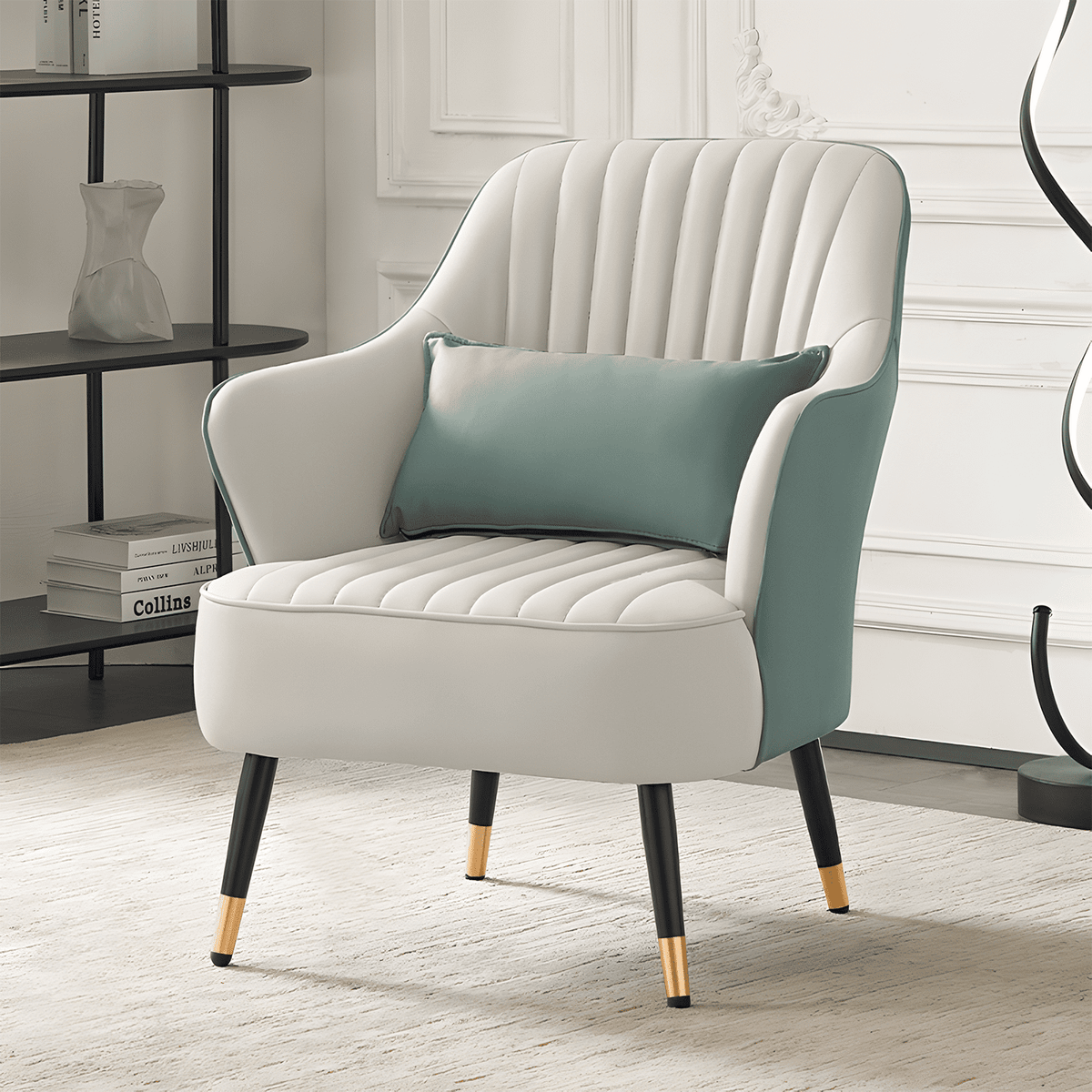 Modern Accent Lounge Chair with Cushion for Living Room