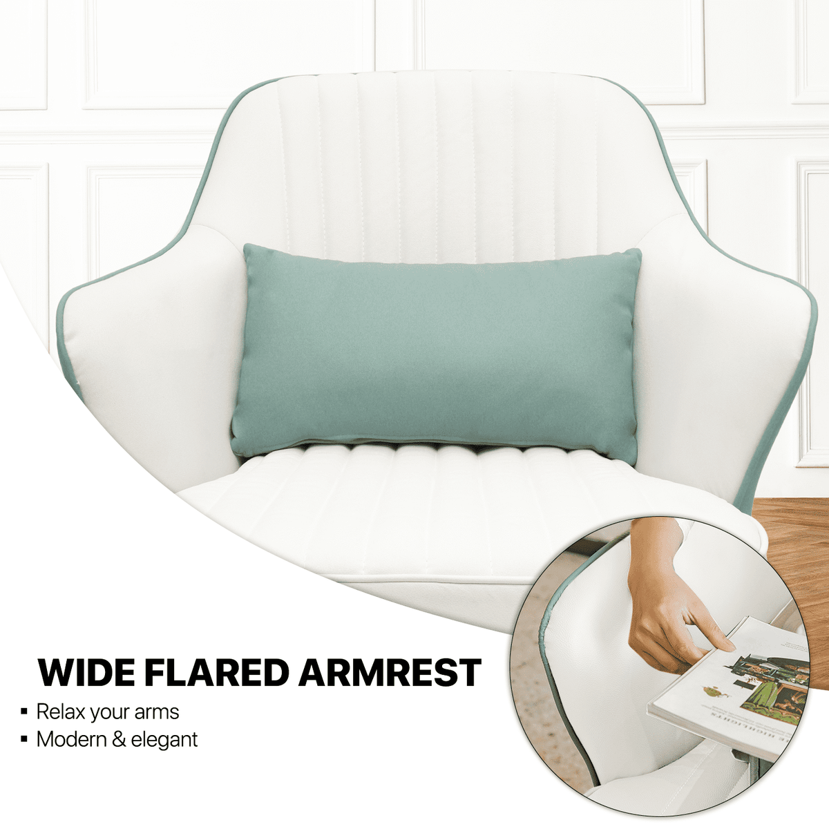 Modern Accent Lounge Chair with Cushion for Living Room