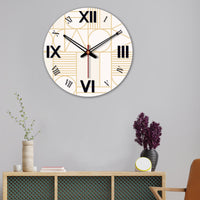 Shapes Printed Wooden Wall Clock