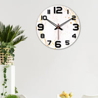 Sprinkle Texture Wooden Wall Clock For Living Room