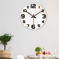 Sprinkle Texture Wooden Wall Clock For Living Room