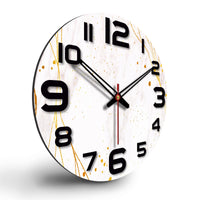 Sprinkle Texture Wooden Wall Clock For Living Room