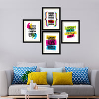 Success Quotes Premium Wall Frame Set of Four