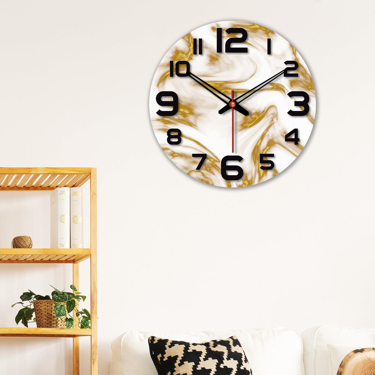 Texture Design Printed Wooden Wall Clock