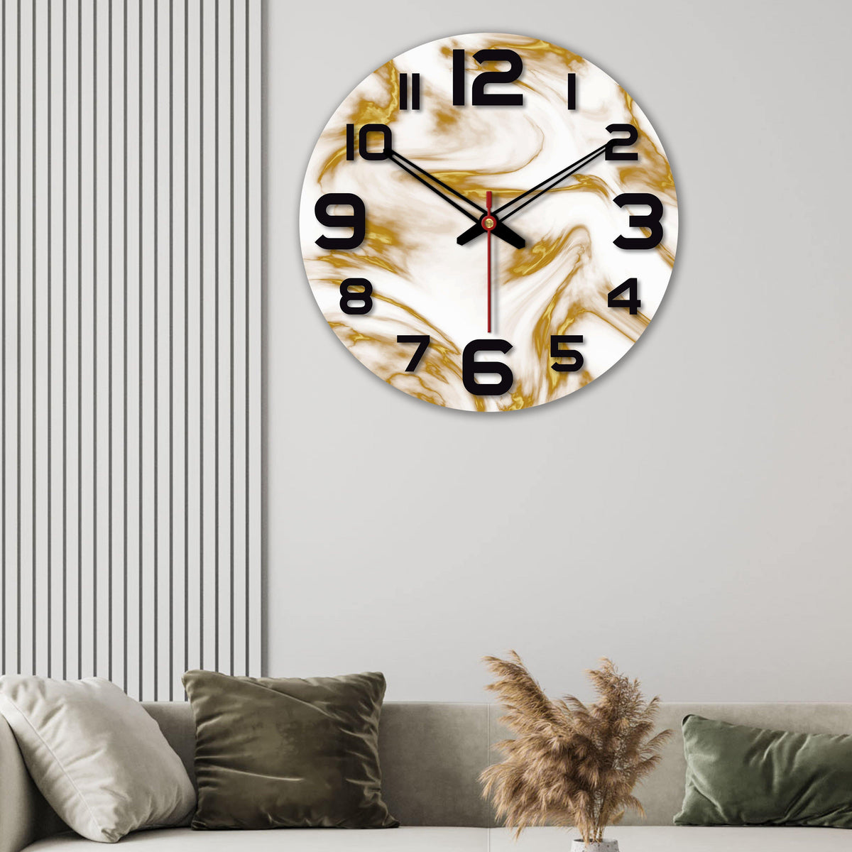 Texture Design Printed Wooden Wall Clock